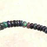 プレシャスブラックオパール 4.5mm玉ブレスレット 4.2g (ID:24902)