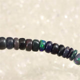 プレシャスブラックオパール 4.5mm玉ブレスレット 4.2g (ID:24902)