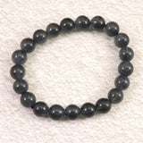 インディゴライト （ブルー トルマリン 入り 水晶） 8.5mm玉ブレスレット 18.5g (ID:24985)