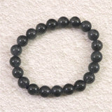 インディゴライト （ブルー トルマリン 入り 水晶） 8.5mm玉ブレスレット 18.5g (ID:24985)