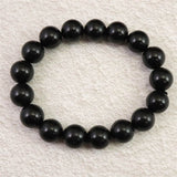 ロシア産 シュンガイト AAグレード 12mm玉ブレスレット 49.3g (ID:25169)