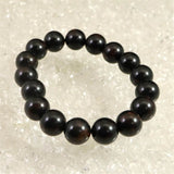 北海道産 ヴァーミリオンオブシディアン（紅十勝） 12mm玉ブレスレット 証明書付 36.8g (ID:25175)