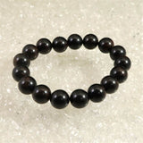 北海道産 ヴァーミリオンオブシディアン（紅十勝） 12mm玉ブレスレット 証明書付 36.8g (ID:25175)