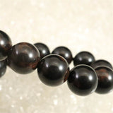 北海道産 ヴァーミリオンオブシディアン（紅十勝） 12mm玉ブレスレット 証明書付 36.8g (ID:25175)