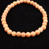 H&E社 ローダゼツ ピンクアゼツライト（AZOZEO)  5.5mm玉ブレスレット 証明書付 9.0g 　 (ID:25210)