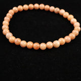 H&E社 ローダゼツ ピンクアゼツライト（AZOZEO)  5.5mm玉ブレスレット 証明書付 9.0g 　 (ID:25210)