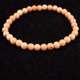 H&E社 ローダゼツ ピンクアゼツライト（AZOZEO)  5.5mm玉ブレスレット 証明書付 9.0g 　 (ID:25210)