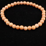 H&E社 ローダゼツ ピンクアゼツライト（AZOZEO)  5.5mm玉ブレスレット 証明書付 9.0g 　 (ID:25210)