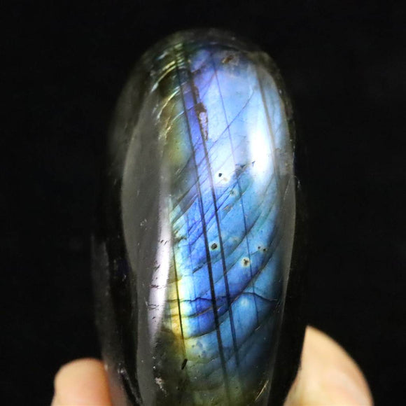 マダガスカル産 ラブラドライト 56mmパームストーン 74.7g (ID:25224)