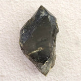 岐阜県中津川市蛭川産 黒水晶 原石 玉滴石付 カテドラル 63.71g (ID:25304)