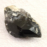 岐阜県中津川市蛭川産 黒水晶 原石 玉滴石付 カテドラル 63.71g (ID:25304)