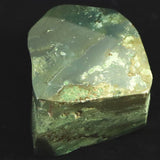 出雲碧玉 出雲石 135mm原石磨き 置物 ディレクトリカード付 589g　 (ID:25471)