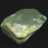 出雲碧玉 出雲石 135mm原石磨き 置物 ディレクトリカード付 589g　 (ID:25471)