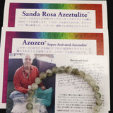 H&E社 サンダローザアゼツライト（AZOZEO) 6mm玉ブレスレット 証明書付 9.9g (ID:25644)