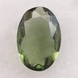 モルダバイト AAA 9.2mmオーバル ファセットカット ルース ディレクトリカード付 1.03ct (ID:25821)