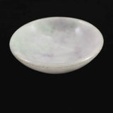 ミャンマー産 ホワイト翡翠 ヒスイ 52mm小皿 36.8g (ID:25945)