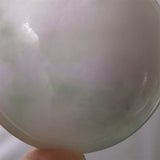 ミャンマー産 ホワイト翡翠 ヒスイ 52mm小皿 36.8g (ID:25945)