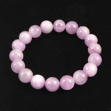 ライラックピンク クンツァイト 11.5mm玉ブレスレット 46.9g (ID:26328)