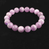 ライラックピンク クンツァイト 11.5mm玉ブレスレット 46.9g (ID:26328)