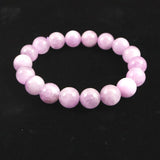 ライラックピンク クンツァイト 11.5mm玉ブレスレット 46.9g (ID:26328)