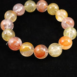 オーロラクォーツ ライモナイトインクォーツ 14.5mm玉ブレスレット 65.6g (ID:26473)