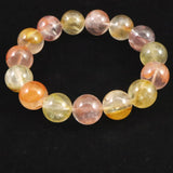 オーロラクォーツ ライモナイトインクォーツ 14.5mm玉ブレスレット 65.6g (ID:26473)