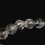 ヒマラヤ水晶 アイリスクォーツ 10ミリ玉ブレスレット　29.7g (ID:26476)