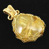 ゴールドルチルクォーツ  ワイヤー ペンダントトップ 5.6g (ID:26491)