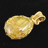 ゴールドルチルクォーツ  ワイヤー ペンダントトップ 5.6g (ID:26491)
