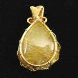 ゴールドルチルクォーツ  ワイヤー ペンダントトップ 5.6g (ID:26491)