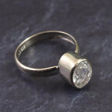 ロシア産 フェナカイト 9X7mmオーバルカット リング 14号 (ID:26504)