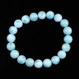 ラリマー 3Aグレード 9.5mm玉ブレスレット 26.4g (ID:26578)