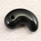 隠岐の島 黒曜石 30.5mm勾玉 ディレクトリーカード付 9.2g (ID:26779)