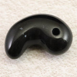 隠岐の島 黒曜石 30.5mm勾玉 ディレクトリーカード付 9.2g (ID:26779)