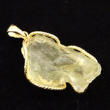 リビアンデザートグラス 35mm原石 ペンダントトップ 11.7g  (ID:26959)