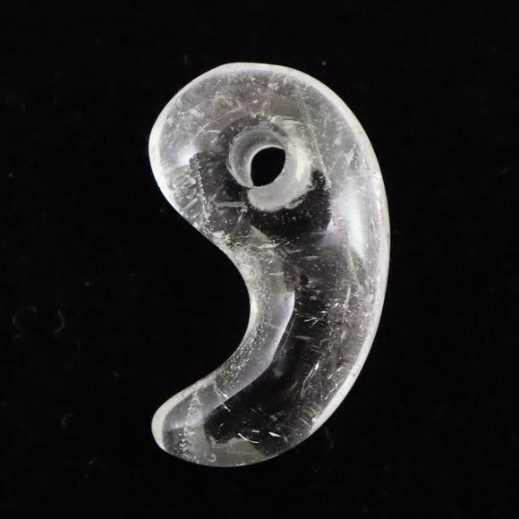 チベット カイラス産 ヒマラヤ 水晶 勾玉 4.56g (ID:27210)