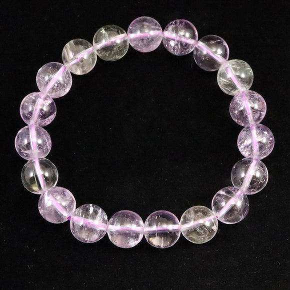 クンツァイト ３Aグレード 10.5mm玉ブレスレット 37.7ｇ　 (ID:27269)