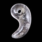 チベット カイラス産 ヒマラヤ 水晶 26mm勾玉 4.2g (ID:27333)