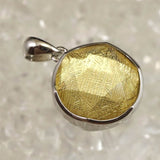 ギベオン ゴールドカラー 12mm六芒星カット　ペンダントトップ 2.8g (ID:27403)