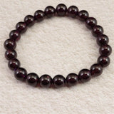 ロードライト　ガーネット 5A 　8mm玉ブレスレット　27.1ｇ (ID:27558)