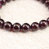 ロードライト　ガーネット 5A 　8mm玉ブレスレット　27.1ｇ (ID:27558)
