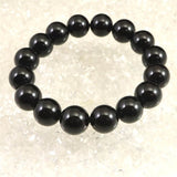 チベット産 天然モリオン水晶 4A  12mm玉 ブレスレット 39.6g (ID:27633)
