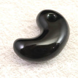 隠岐の島 黒曜石 30.5mm勾玉 ディレクトリーカード付 9.4g (ID:27850)