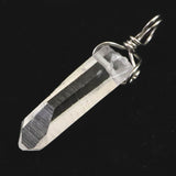 米国アーカンソー州産 水晶 26mm原石ペンダントトップ 2.9g (ID:27948)