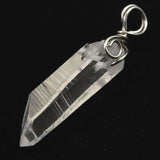 米国アーカンソー州産 水晶 26mm原石ペンダントトップ 2.9g (ID:27948)