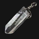 米国アーカンソー州産 水晶 26mm原石ペンダントトップ 2.9g (ID:27948)