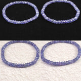 タンザナイト AA  5mm玉 ボタンカット ブレスレット  8.5g (ID:27968)