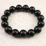 ロシア産 シュンガイト AAグレード 14.5mm玉ブレスレット 72.5g (ID:28184)