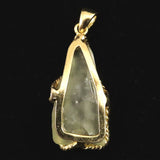 リビアンデザートグラス 27mm原石 ペンダントトップ 6.3g  (ID:28366)