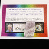 H&E社 サウラライトアゼツライト  (AZOZEO) アメジスト共生 タンブル 証明書付 12.2g (ID:28406)